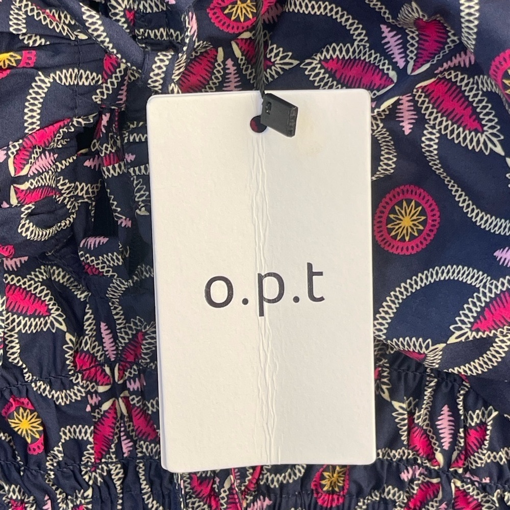 100% Cotton OPT NWT XS MultiColor Luxe Boho Smocked Mini Dress Luxe Boho - Picture 4 of 8